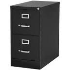 Staples 2-Drawer Vertical File Cabinet, Locking, Letter, Black, 26.5"D (28882D),Size: m