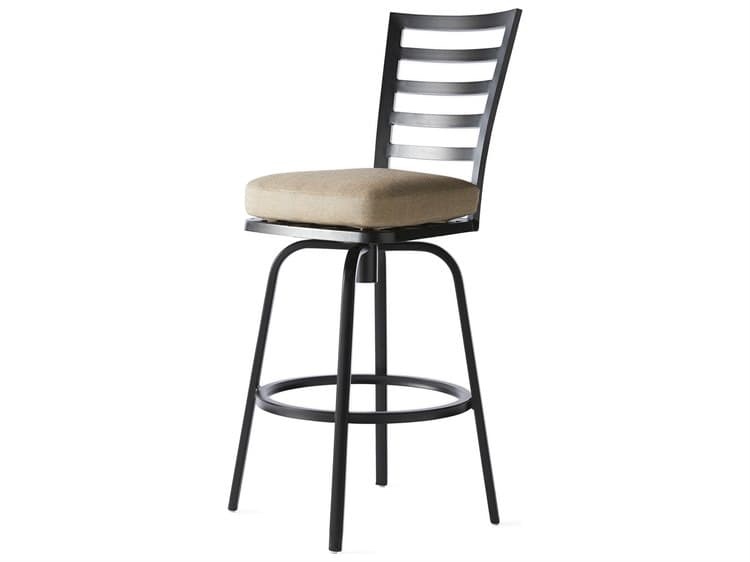  M Series Cushion Aluminum Swivel Outdoor Bar Stool, Autum Rust By Mallin Casual Furniture