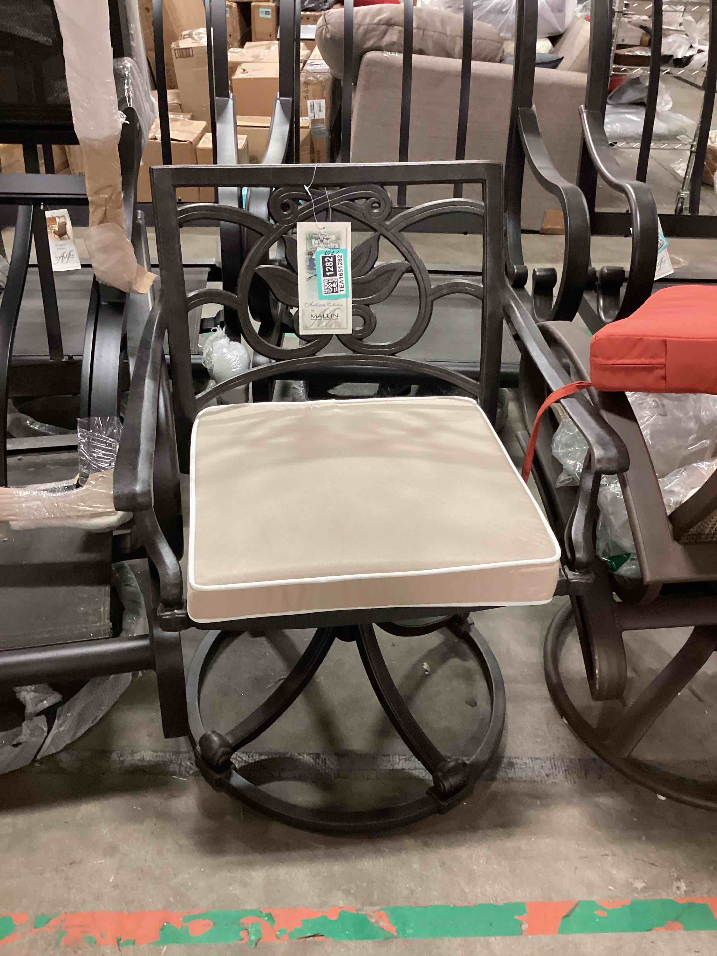 Artisan Collection Outdoor Swivel Rocking Chair With Cushion By Mallin Casual Furniture 