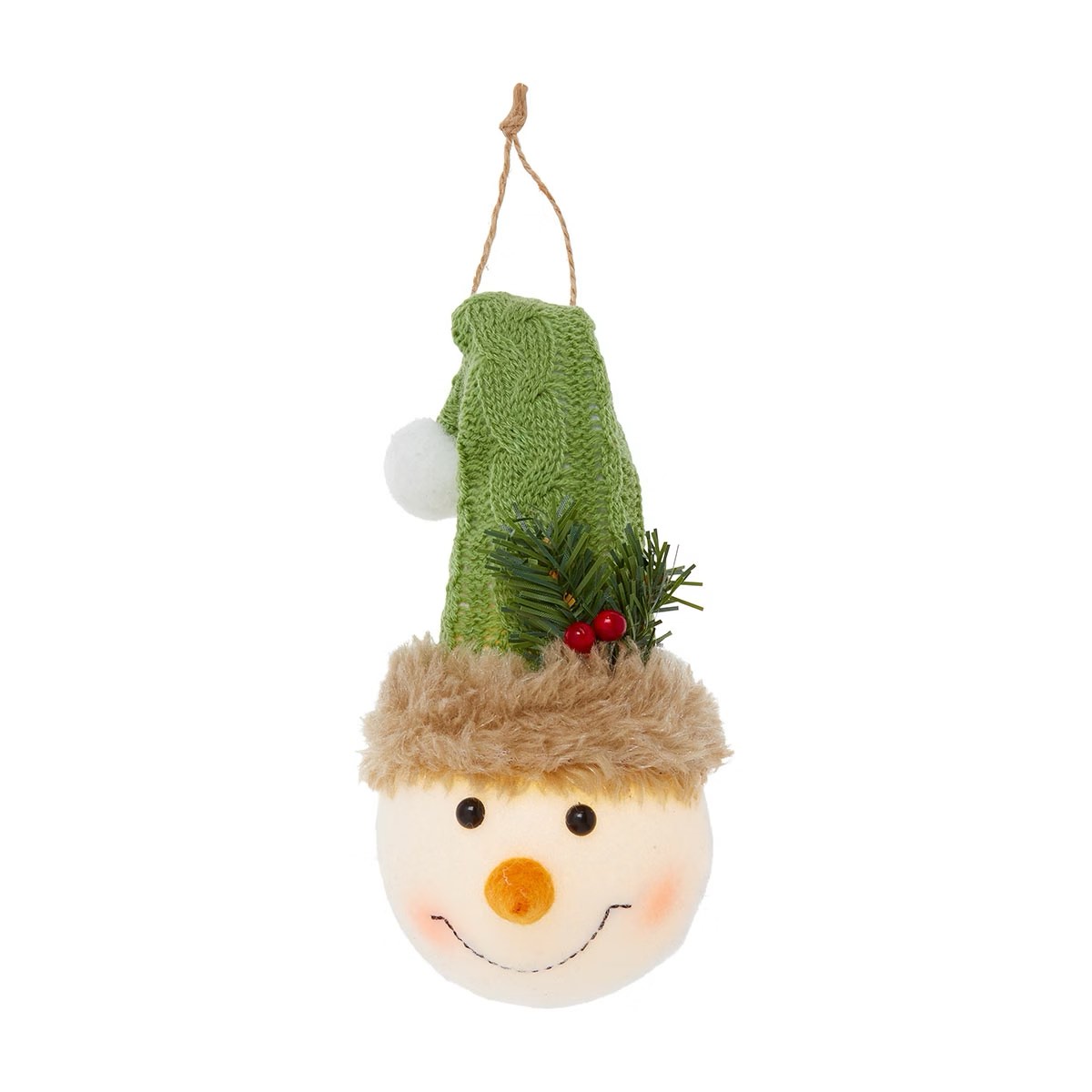 Holiday Style Christmas Light-Up Snowman Ornament