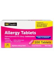 DG Health Allergy Tablets - 100 ct BEST BY 07/2025