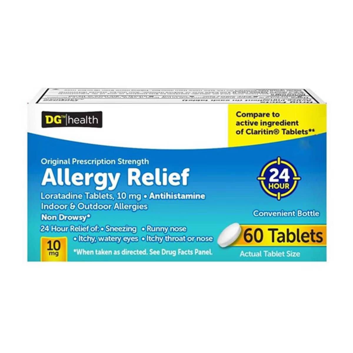 DG Health Allergy Relief 24 Hour Non Drowsy BEST BY 05/2025