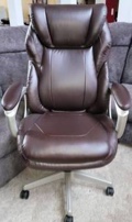La-Z-Boy Westley Big & Tall Executive Office Chair, Active Lumbar Support, Brown.