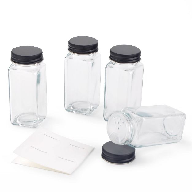 4pk Spice Jars Black-Bullseye’s Playground 
