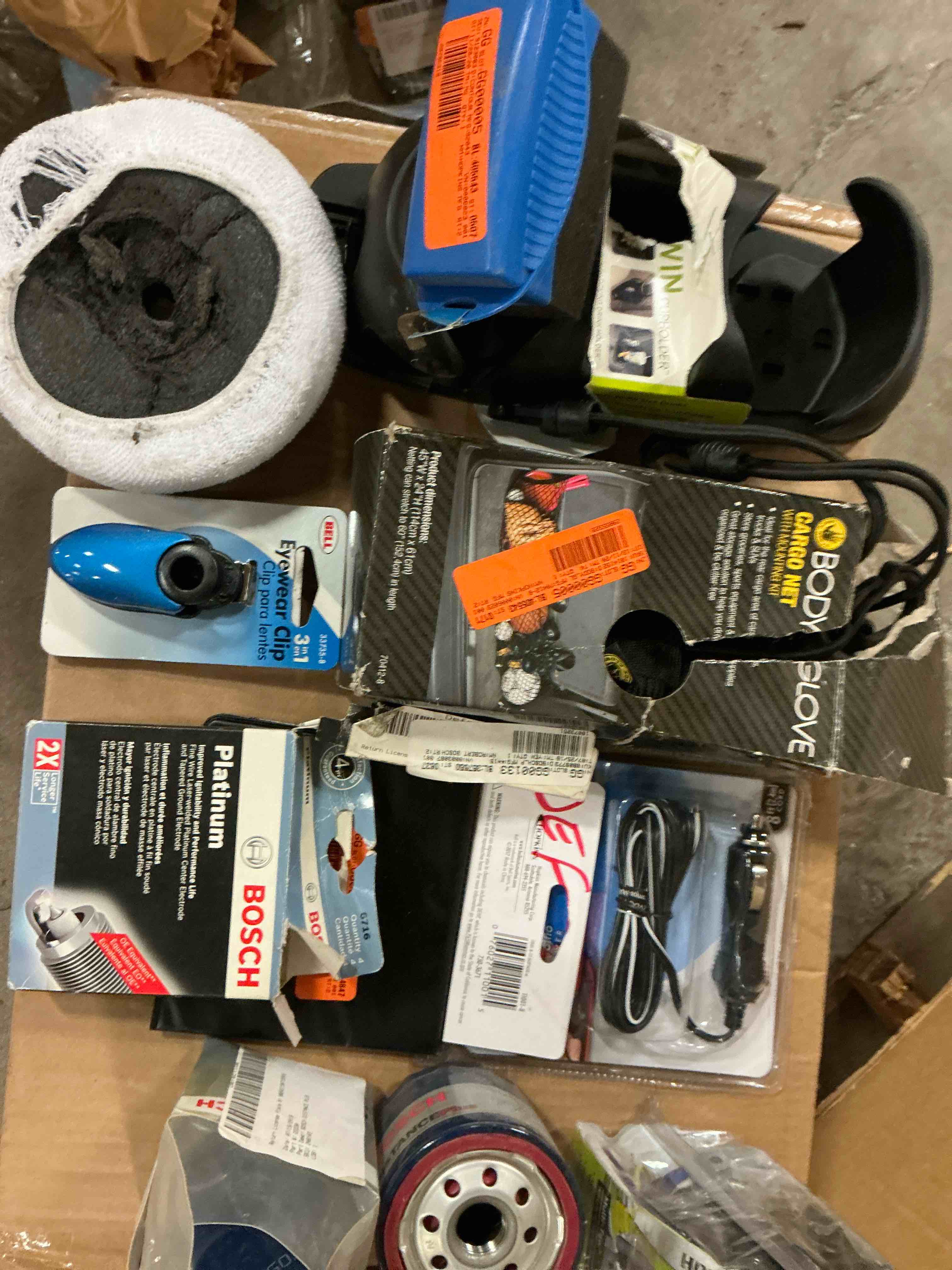 Assorted of car parts included Bosch/Wiring kit and more 