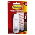 Command 17003 Removable Adhesive Utility Hook  5-lb Capacity  Plastic  White