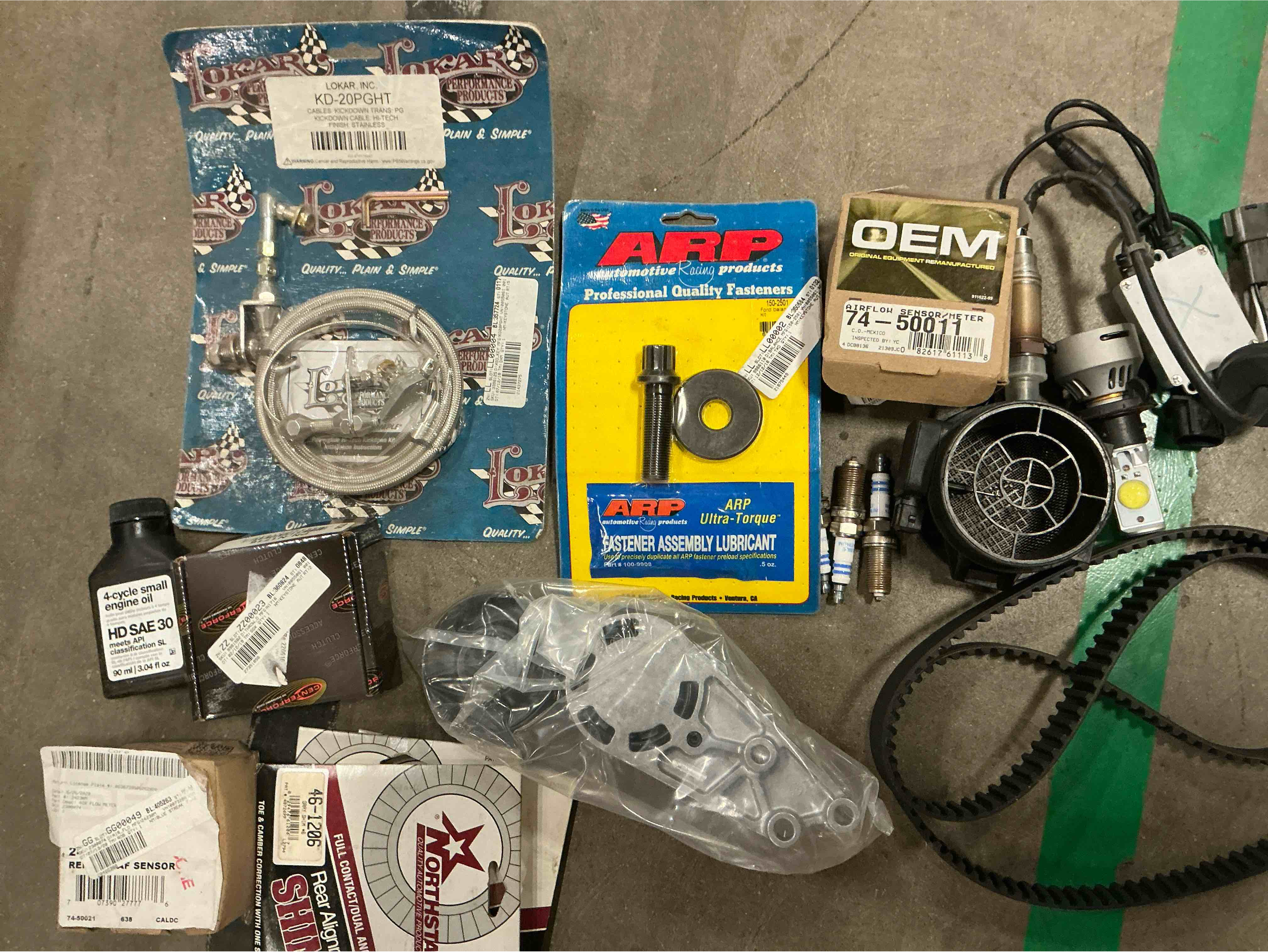 Assortment of car parts of different styles