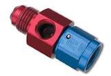 Russell Performance -6 AN Carb Banjo Adapter Fitting (Red/Blue)