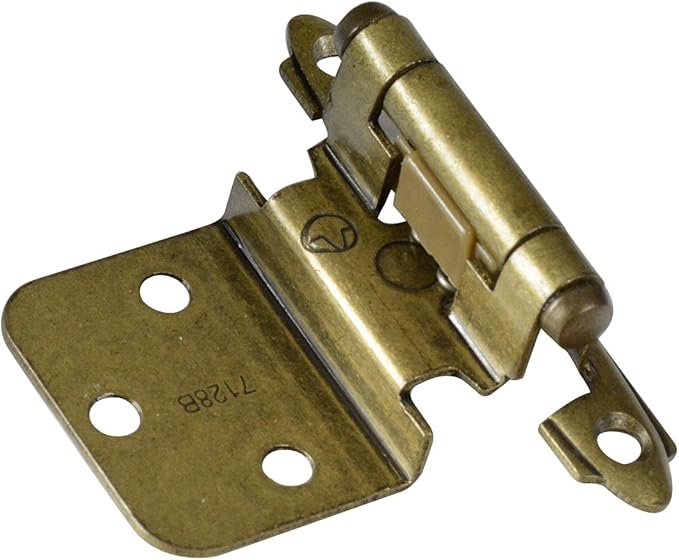 Amerock 786ABS Self Closing Hinge, Antique Brass (1 full box)