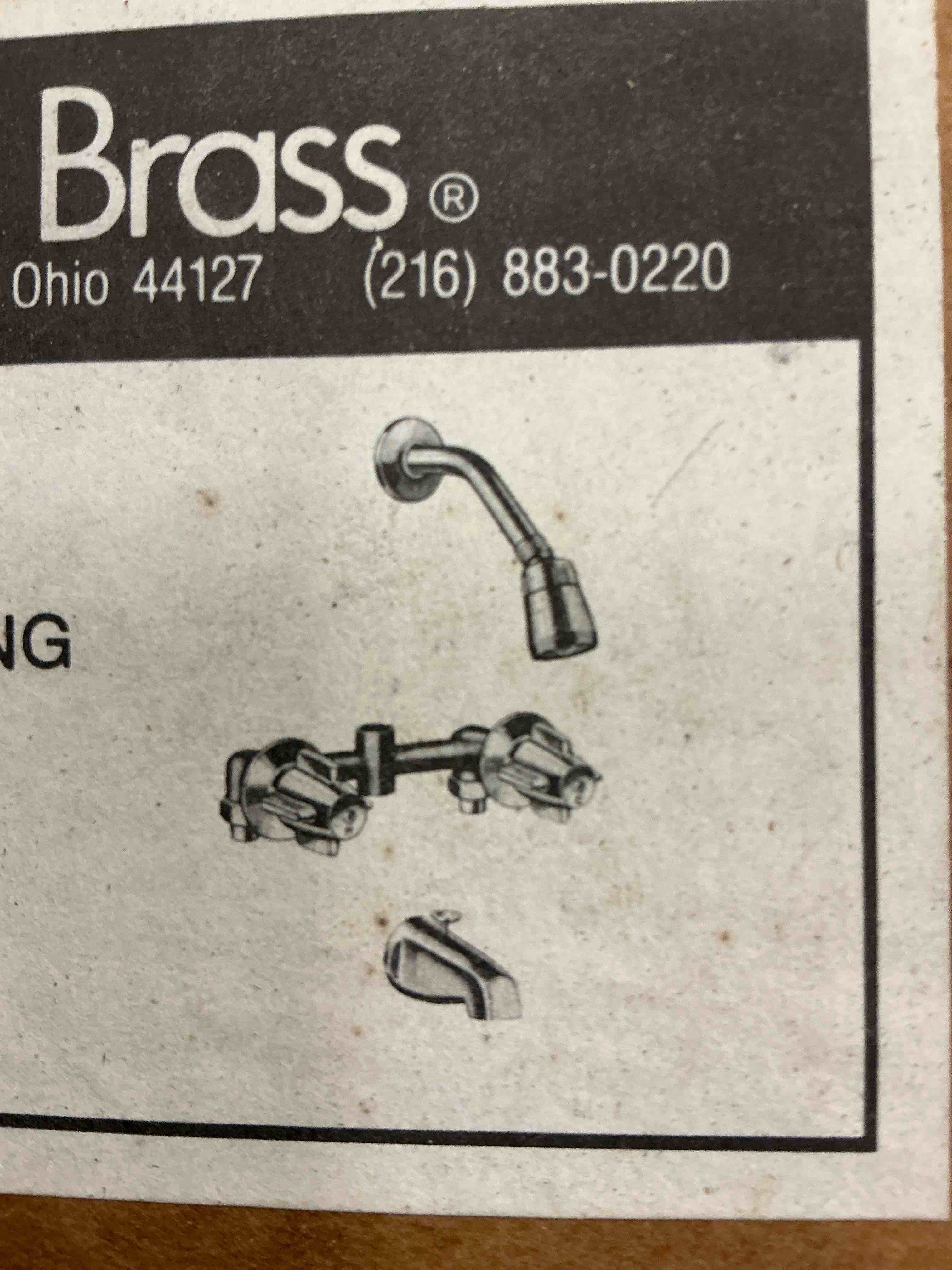 0997 Central Brass Bath and shower fitting Two valves