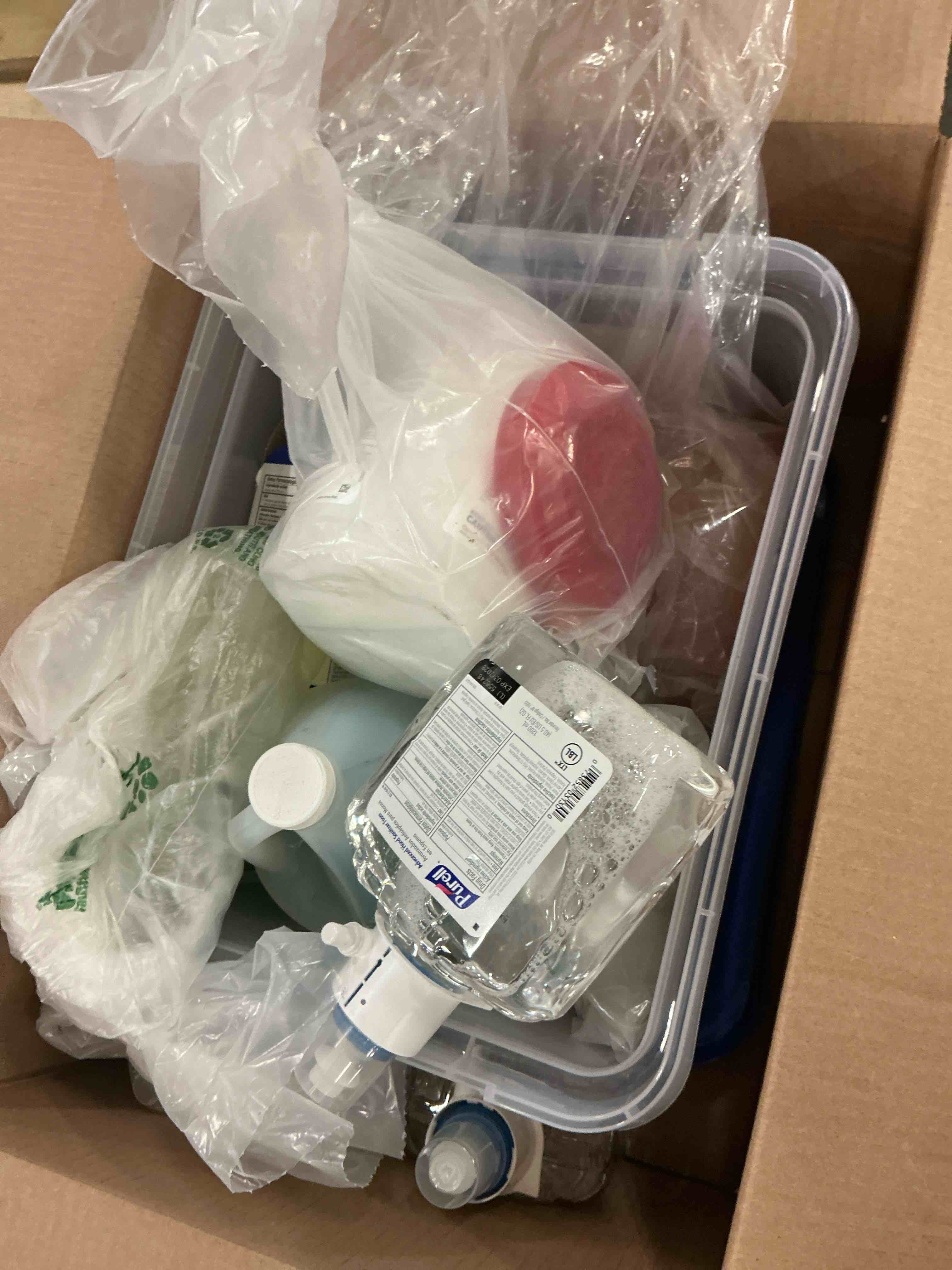 Assortment of cleaning products