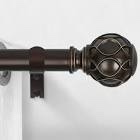 fine lines adjustable curtain rod - antique brown (6 pieces)