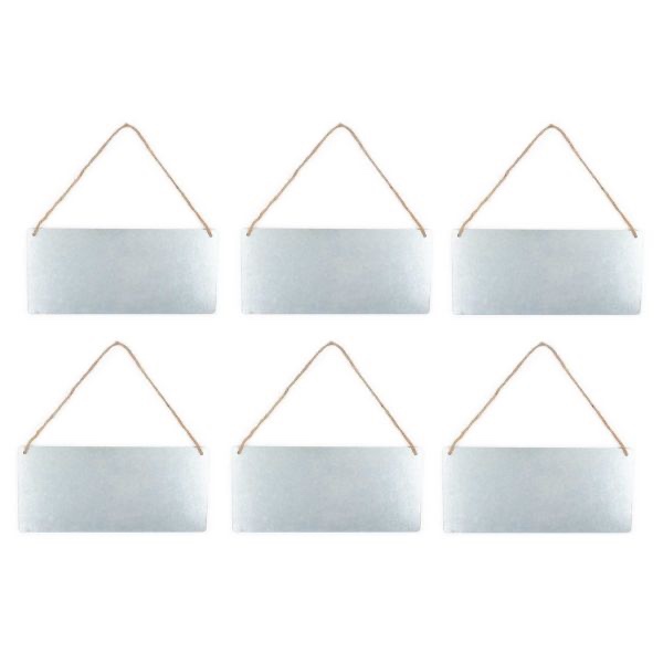 Galvanized Metal Plaque, 17-Pack