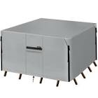 pteromy patio table cover 86x62", pewter gray