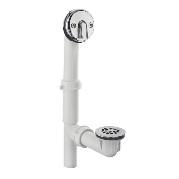 Trip Lever Tub Drain Kit with Chrome Trim