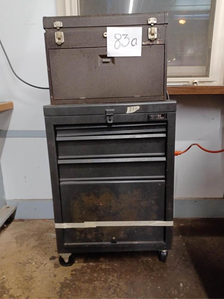 Lot 83A: Master Mechanic Rolling Tool Box & Metal
