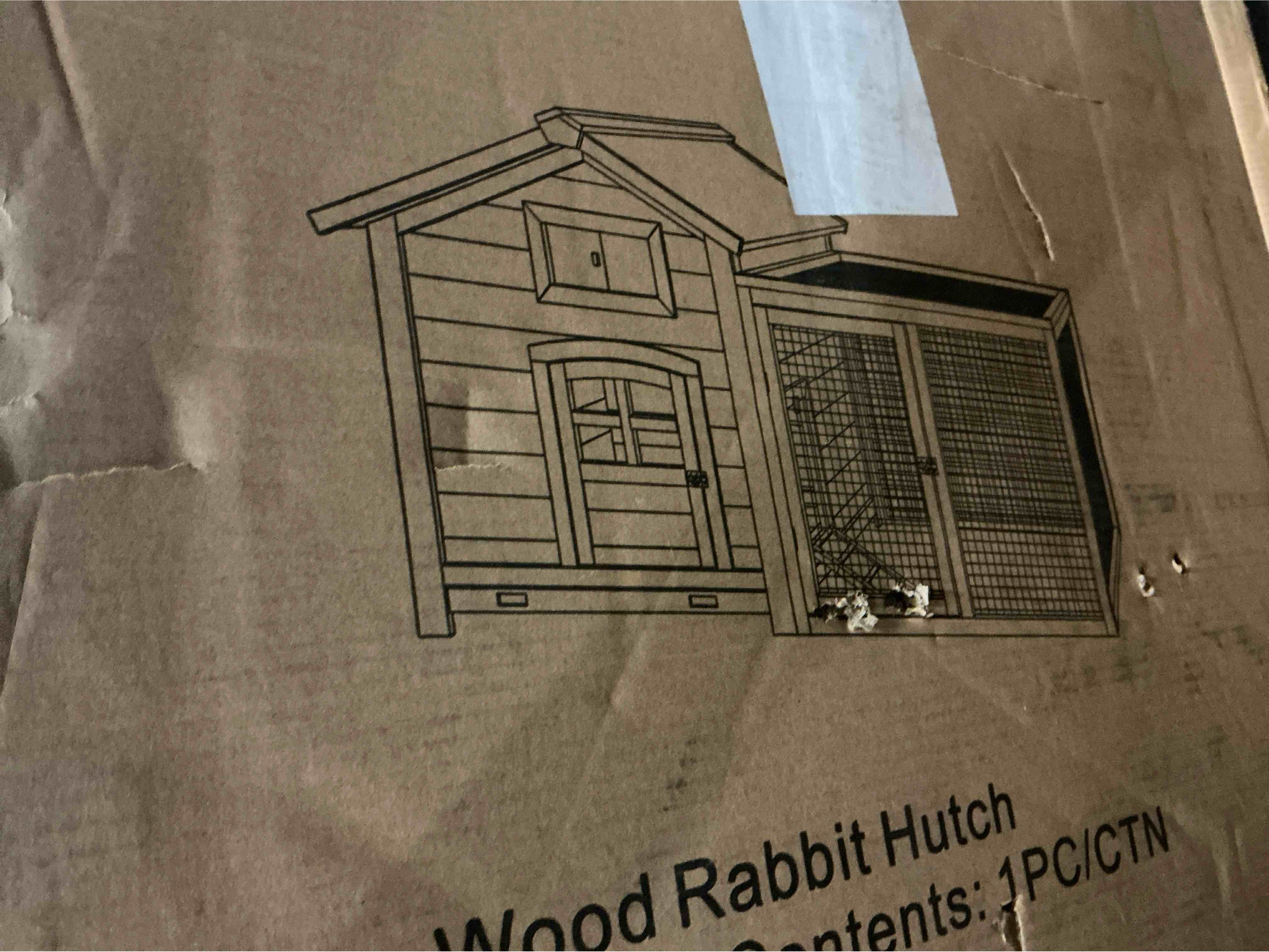 B011 wood rabbit Hutch 