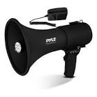 Pyle Portable PA Megaphone Speaker with Built-in Rechargeable Battery  Black