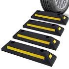 pyle pcrstp11x4 heavy duty rubber car & truck parking wheel block set of 4