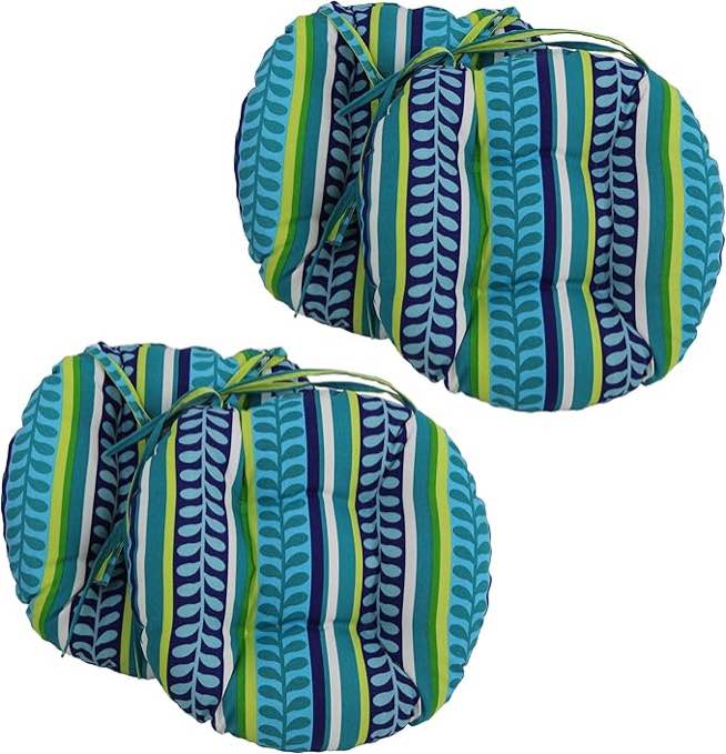 16-inch Outdoor Spun Polyester Tufted Chair Cushion (Set of 4)