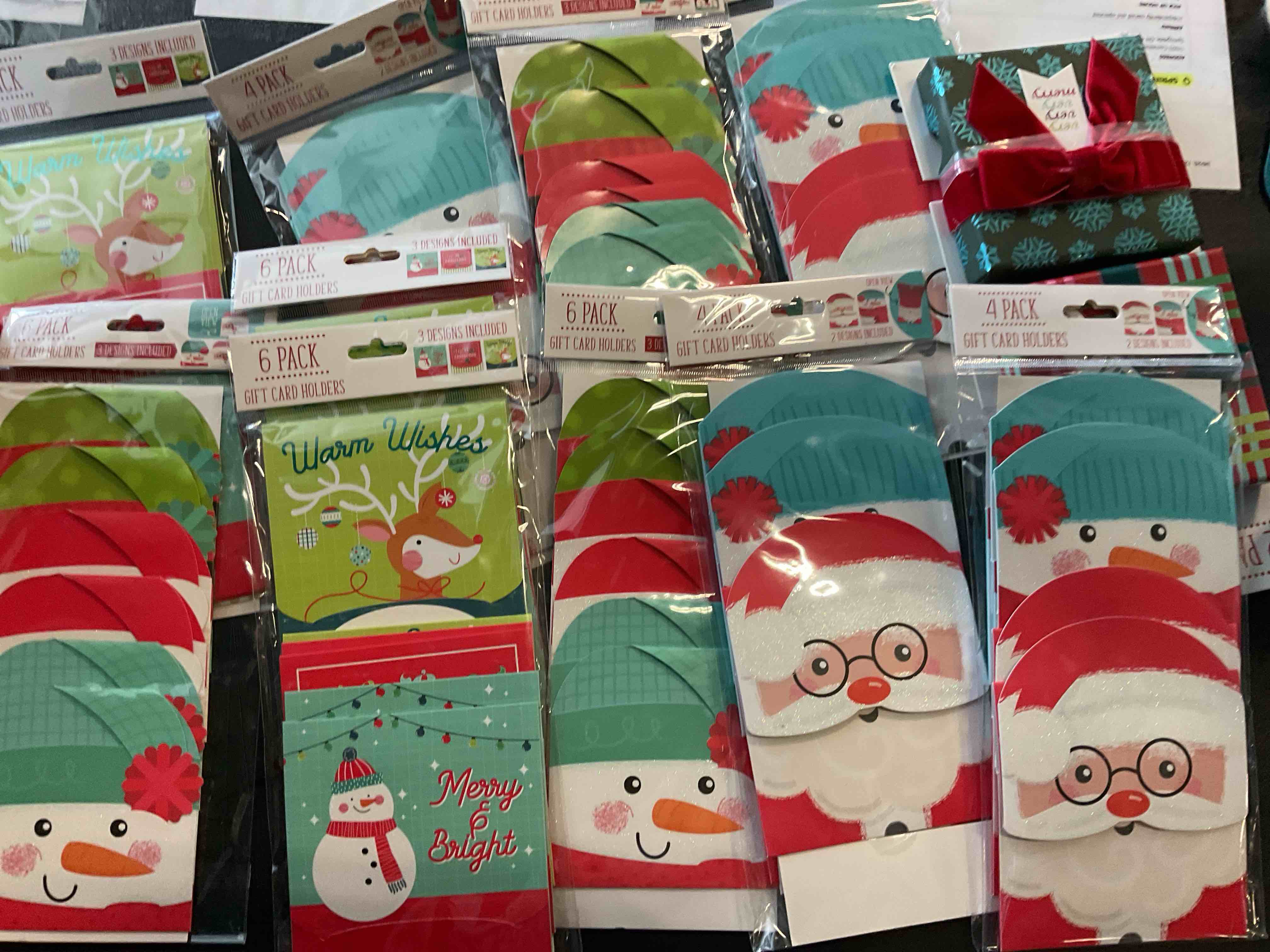 Christmas 6 pack Gift Cars Holders 