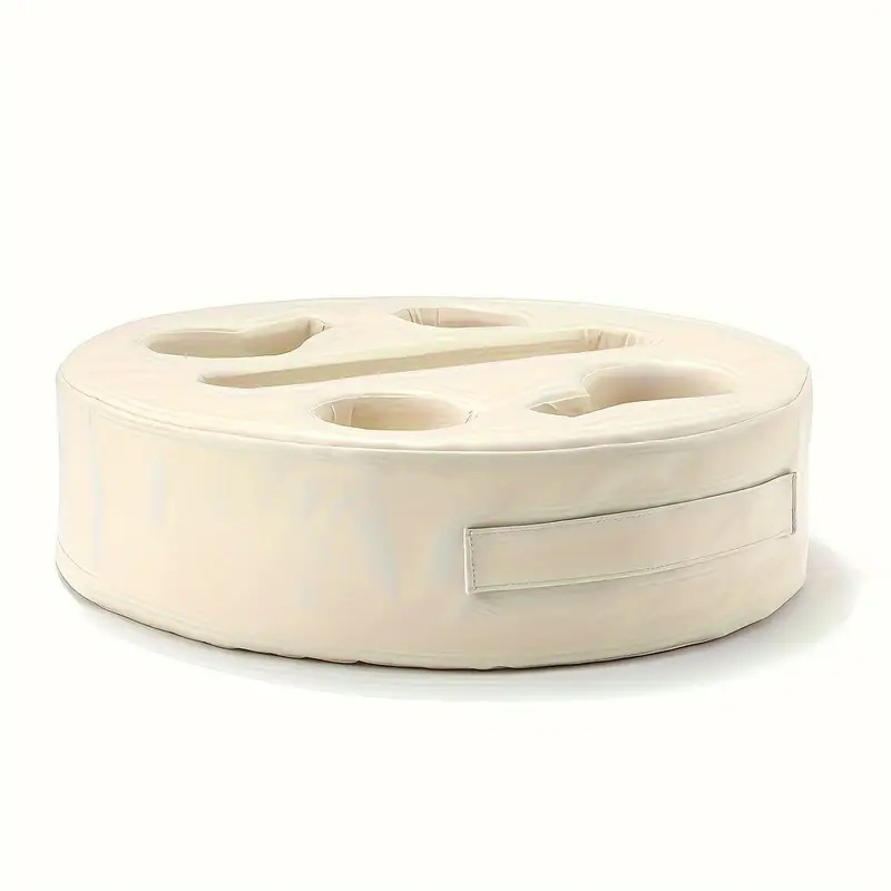 Cup Cozy Pillow, Couch and Bed Cup Holder Pillow, Sofa Organizer Caddy for Drinks, Remotes, Phones, Snacks (Beige) 