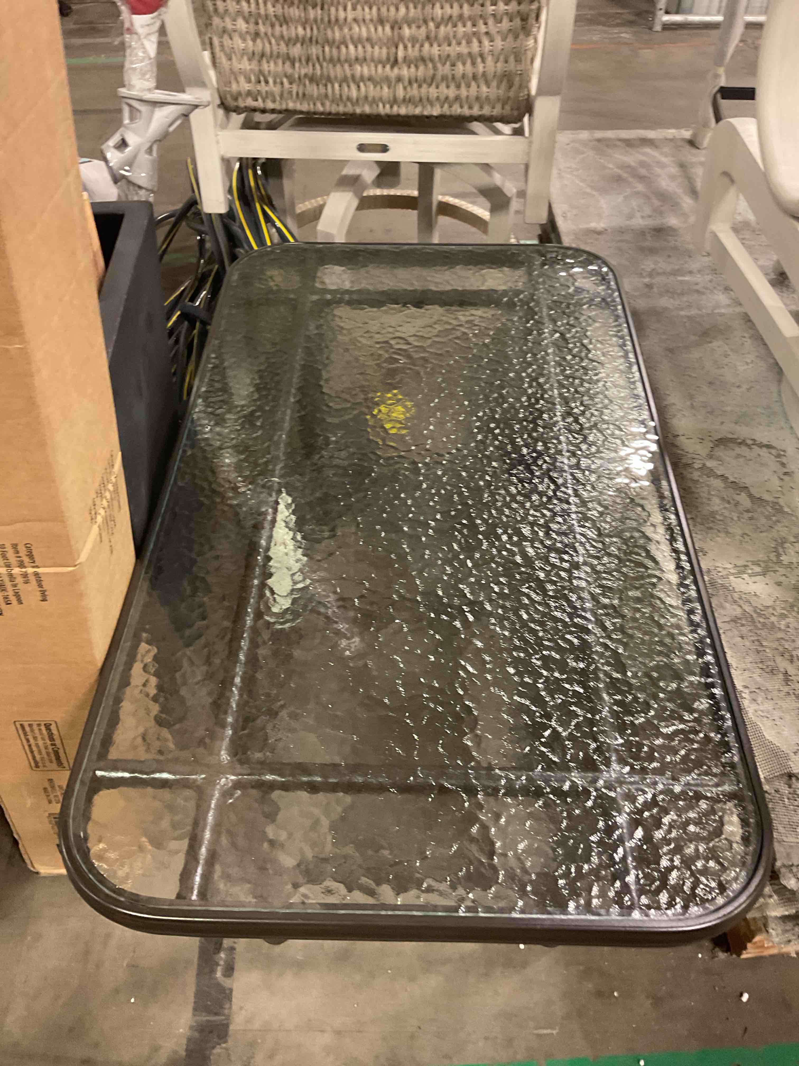 Mallin Casual Furniture Glass Table 42”x24”x19”