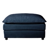 ZNTS Luxury Chenille Ottoman with Double-Layer Cushion, 35.43" Upholstered Footrest, Sturdy Wooden Frame,