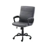 Mainstays Bonded Leather Mid-Back Manager's Office Chair, Gray