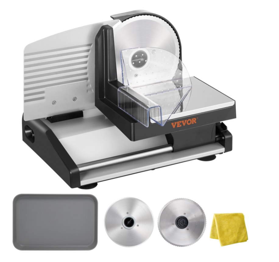 VEVOR 7.5" Meat Slicer 200W Electric Deli Slicer for Meat Veggie Bread