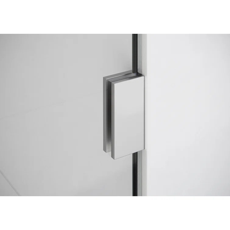 Halo 33.25 in. x 78 in. Frameless Glass Hinge Shower Door