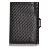 DONBOLSO Carbon Fiber Leather Wallet NextGen I Modern Slim Wallet without Coin Pocket