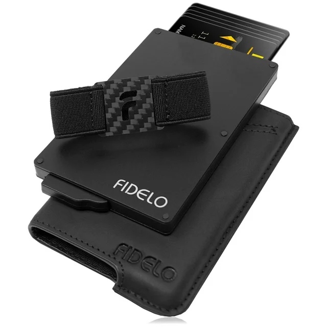 Fidelo Minimalist Slim Wallet for Men, RFID Credit Card Holder,