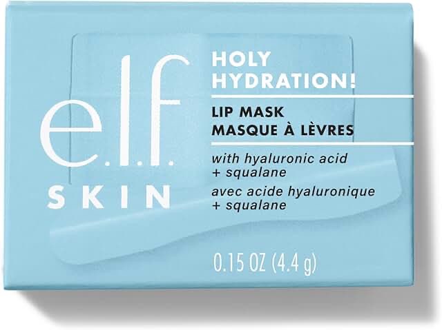 e.l.f. SKIN Holy Hydration! Lip Mask, Hydrating Lip Mask For A Softer & Smoother Pout, Infused With Hyaluronic Acid, Non-Sticky, Vegan & Cruelty-Free