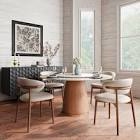 White Leather Upholstered Dining Chairs Set Of 2, Armless Side Chair With Backrest