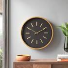 Metal Decorative Wall Clock with Gold Accents