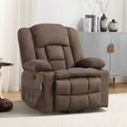 Dizi 40.94" Linen Upholstered Power Lift Assist Vibration Massage Recliner With Heating & Dual Cup Holders & USB Port