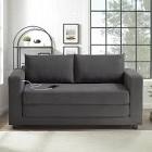 Sanad 56.69'' Sleeper Loveseat Sofa Bed with USB Charger Port and Side Storage Pocket