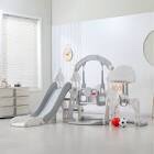 Feanch 65'' W Indoor and Outdoor Plastic Freestanding Slide