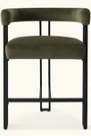 Colrain 24'' Counter Stool, Black Velvet 
