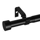 Lachina Arnel 1 Inch Window Curtain Rod with Aluminium Finials, Single Curtain Rods for Windows