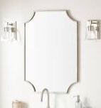 Koeppe Scalloped Wood Framed Wall Mounted Accent Mirror