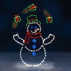 ProductWorks 60 In Pro-Line LED Animation Juggling Snowman Christmas Decoration