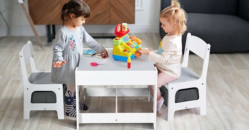 Adalwen Kids Round Play / Activity Table and Chair Set