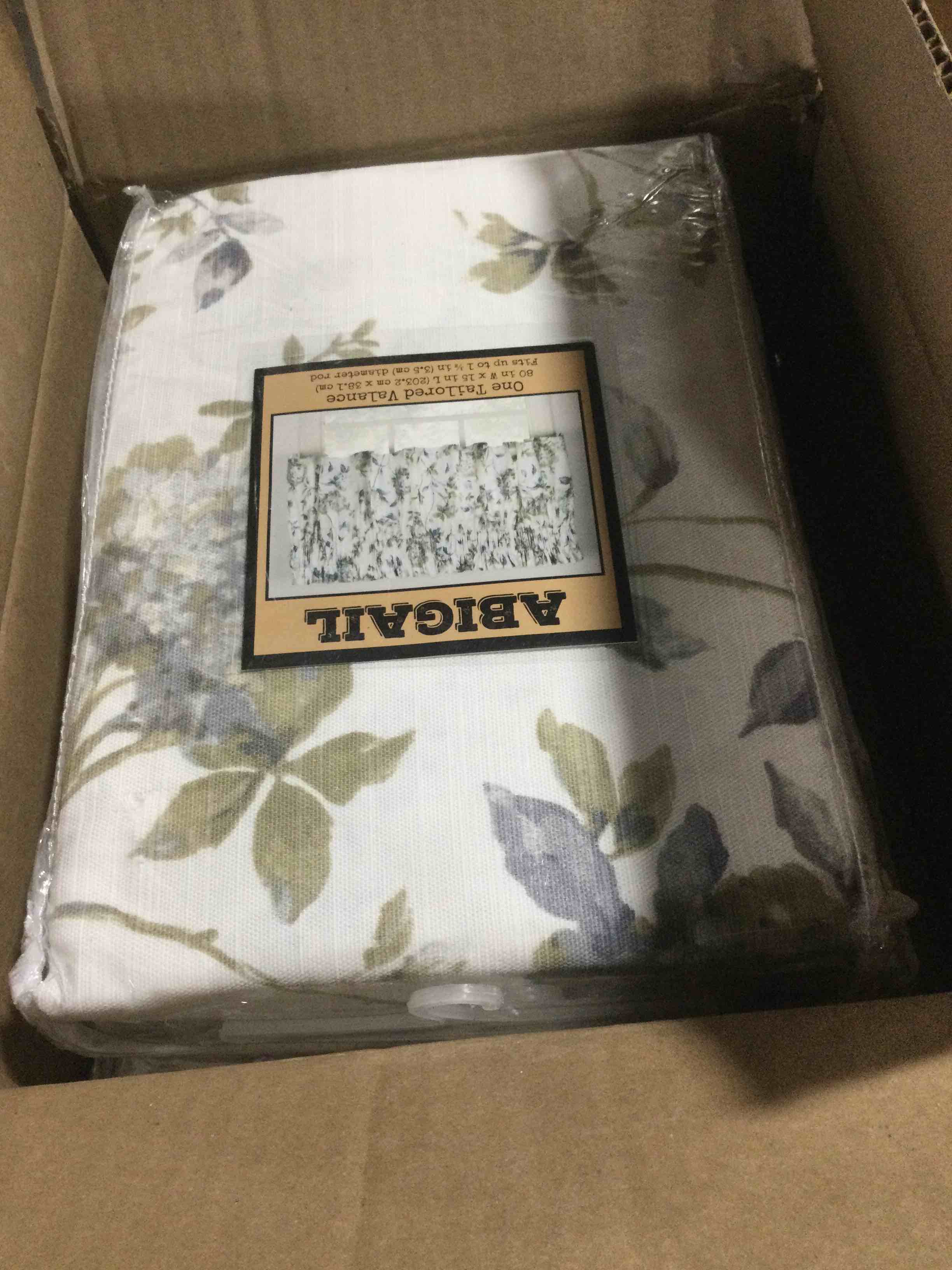 Erie Floral Cotton Blend Tailored 80" Window Valance