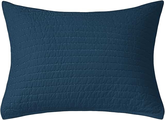 Stonewashed Velvet Cotton Quilted Modern Rustic Pillow Sham