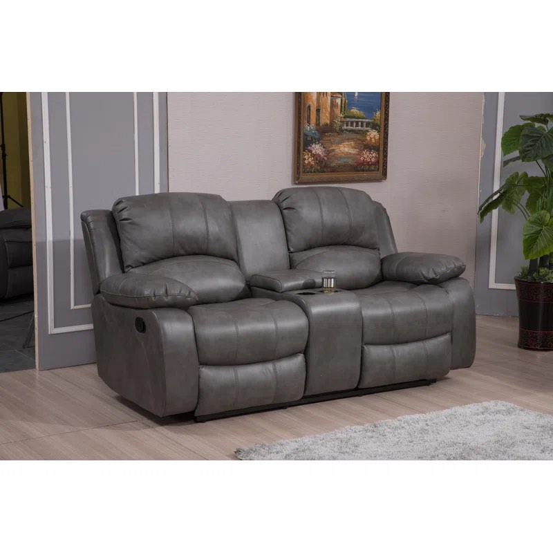 Convergent Faux Leather Reclining Loveseat