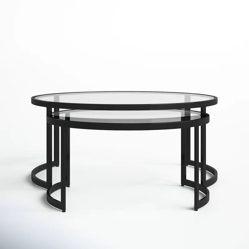 Corrine Glass Top Nesting Coffee Table