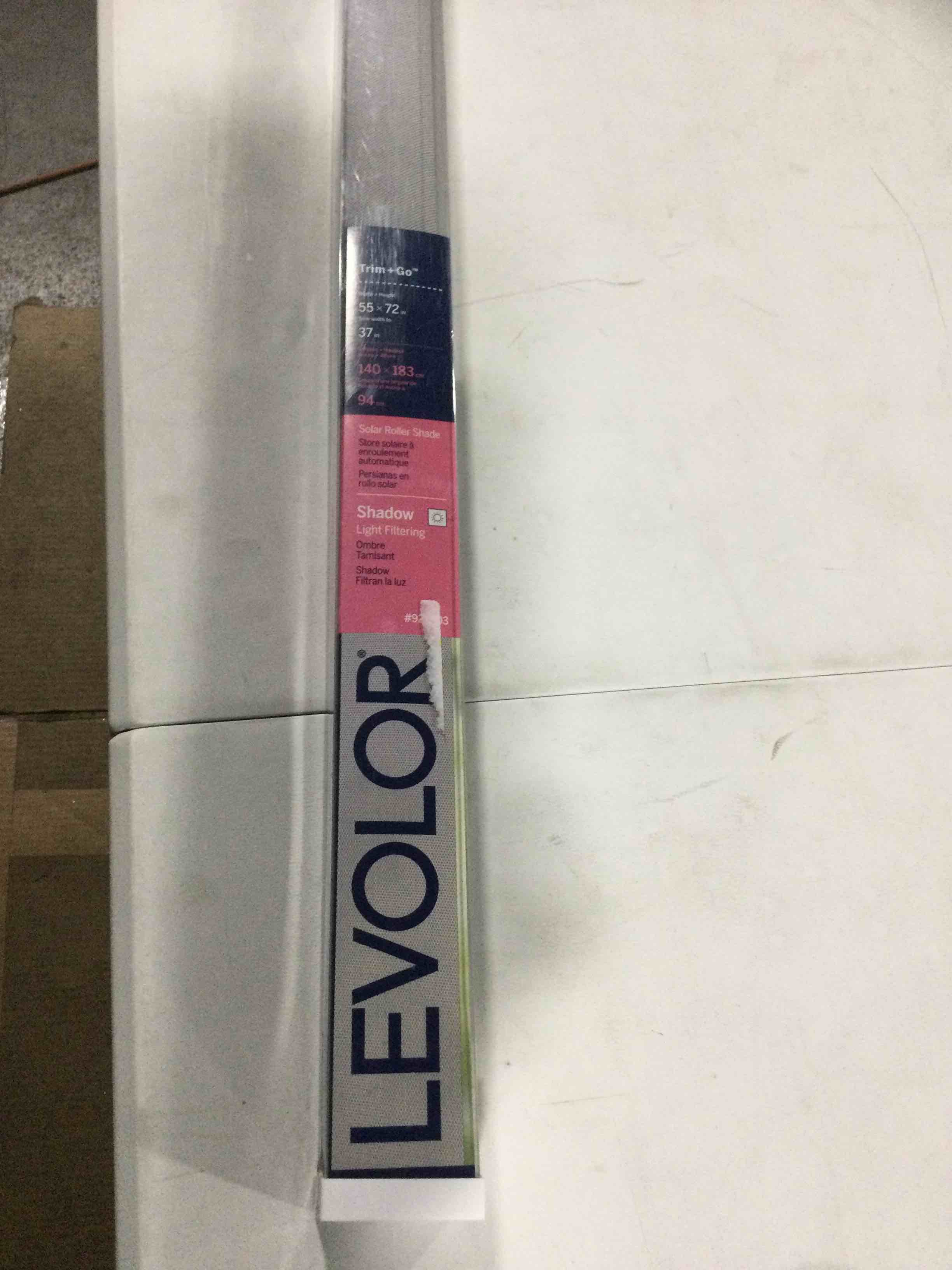 55" x 72" Shadow Light Filtering Cordless PVC Solar Window Shade