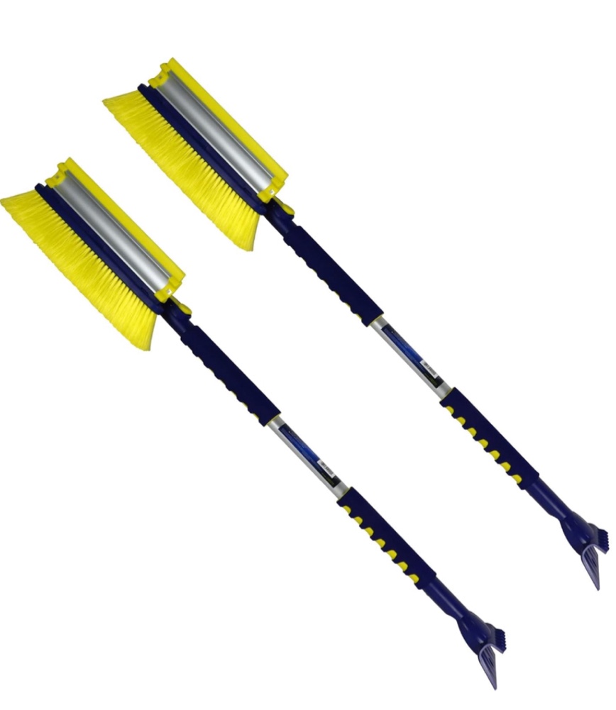 Koolatron Michelin Ultra Duty Extendable 43-63" Snow Brush for Trucks XL Swivel Head, Squeegee, Ice Scraper, Ergonomic, Scratch Free Auto Window Snowbrush, Windshield Broom for Car, SUV